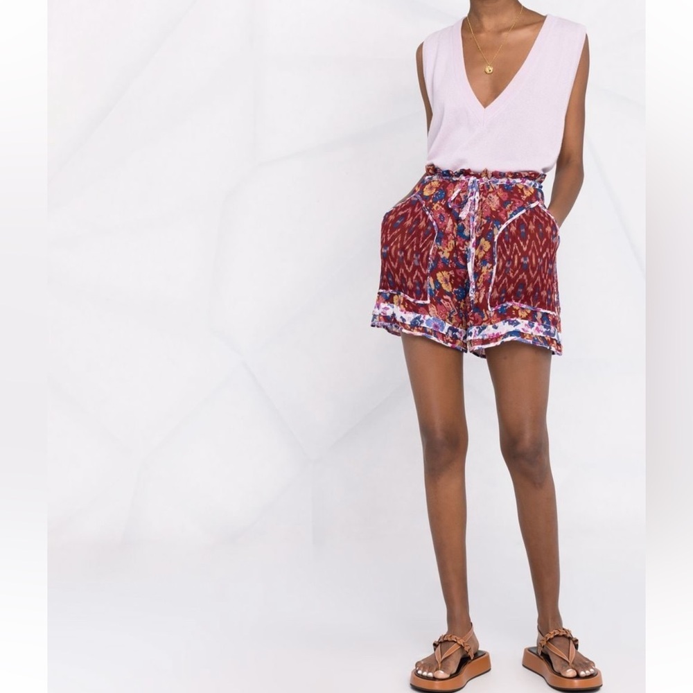 Isabel Marant Étoile Riolmy Abstract Patterned Mini Shorts